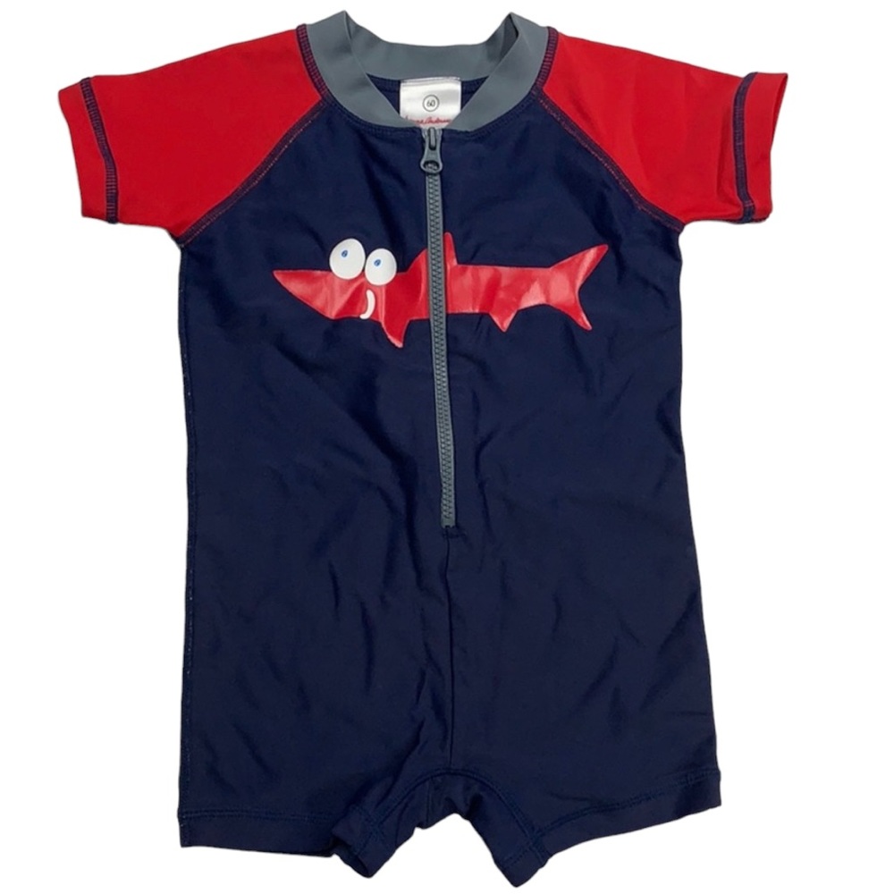 Hanna Andersson Baby Rash Guard 3-6 Months Swim Blue